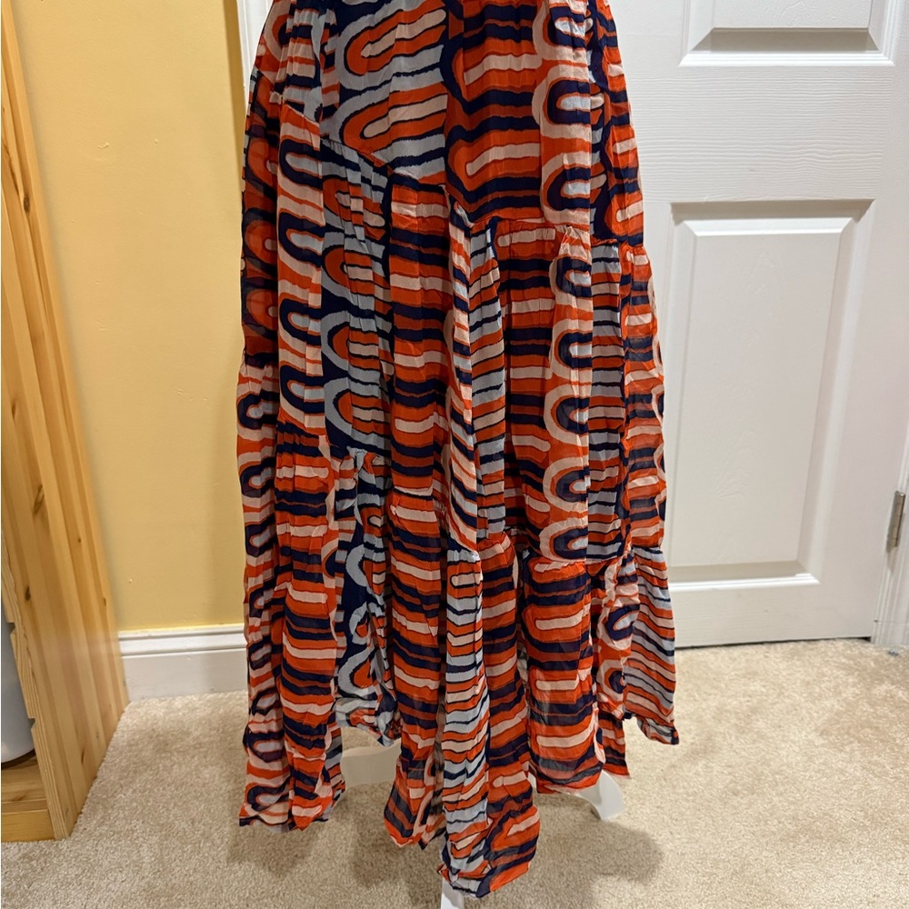 Anthro XS Colorful Patterned Maxi Skirt